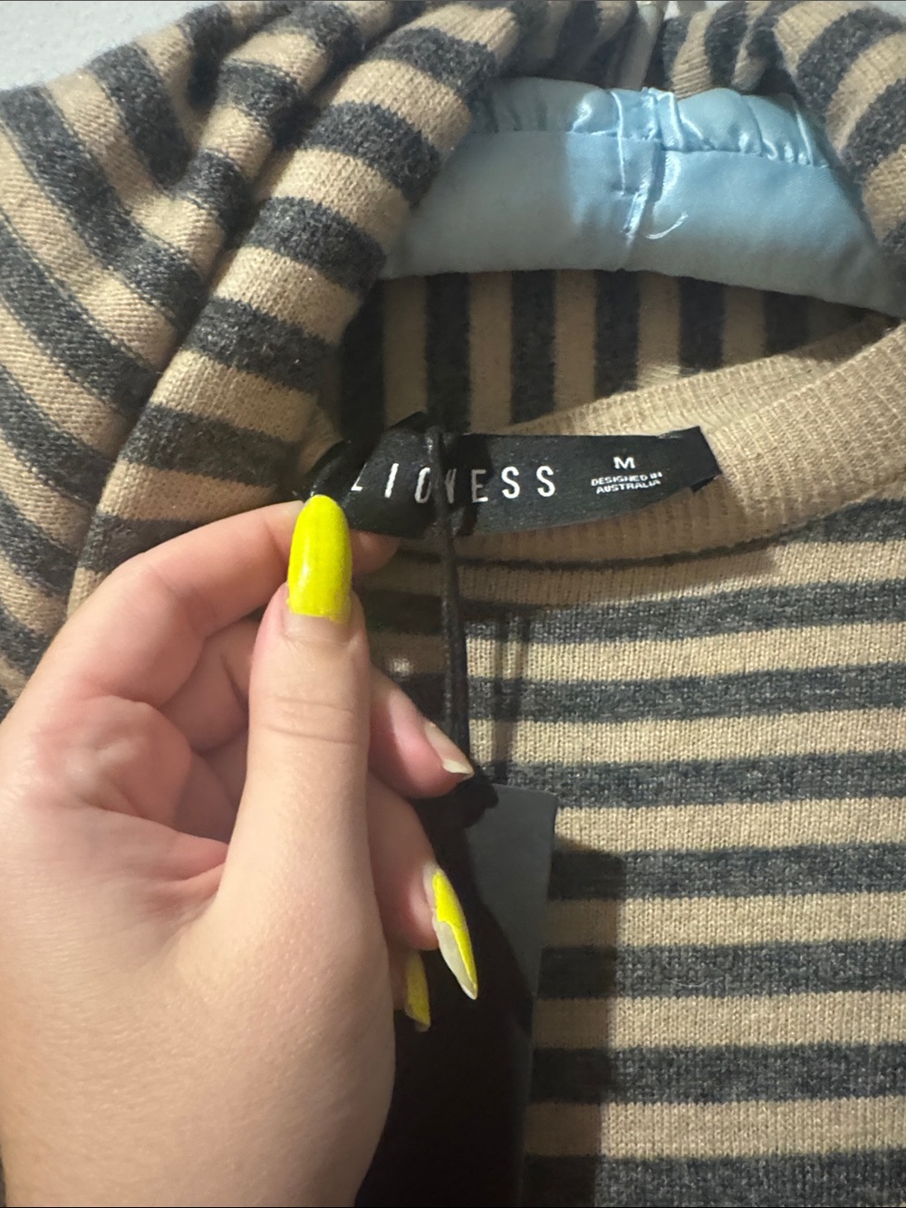 LIONESS• wool striped sweater with matching scarf - Picture 5 of 10